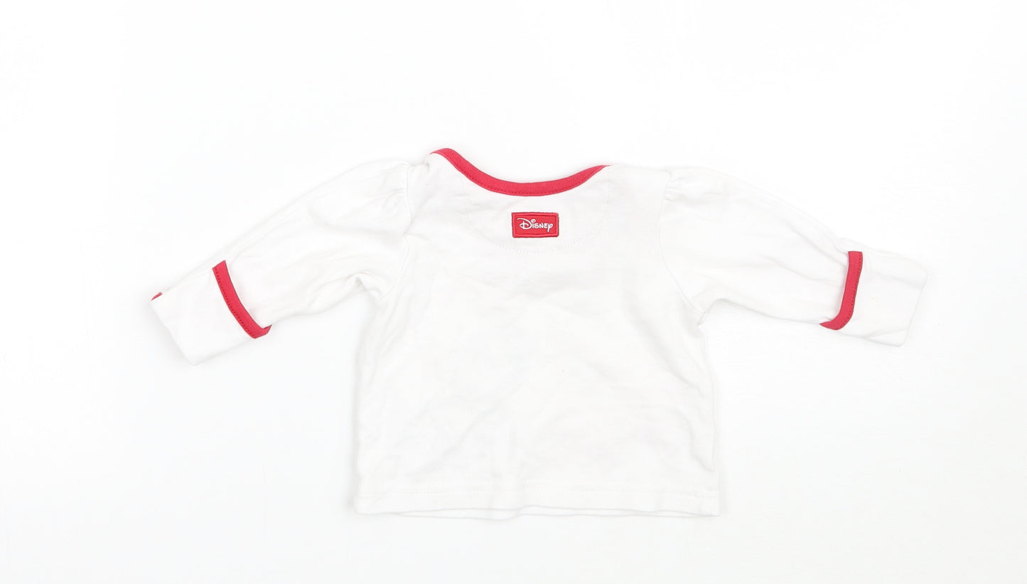 George Girls White   Basic T-Shirt Size Newborn