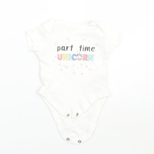Nutmeg Girls White   Babygrow One-Piece Size Newborn