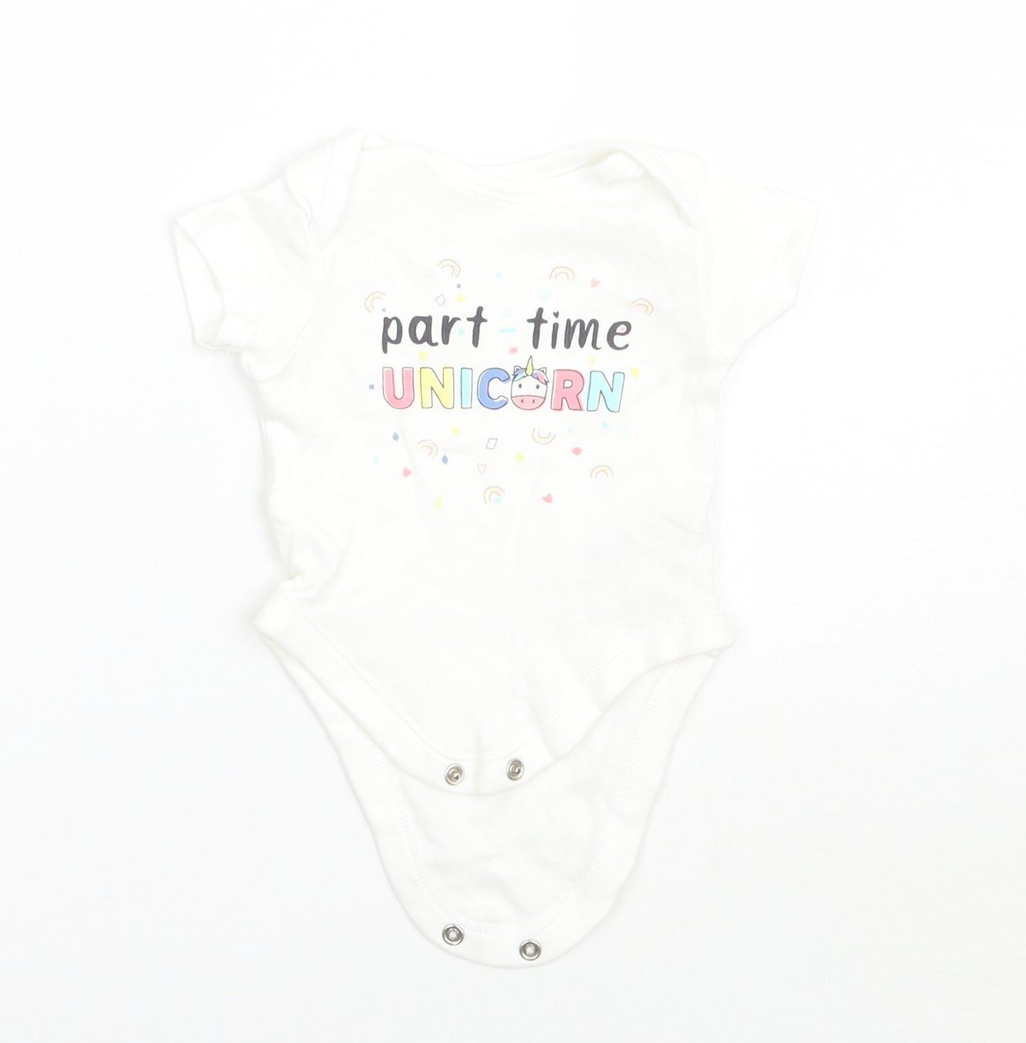 Nutmeg Girls White   Babygrow One-Piece Size Newborn