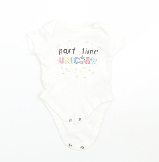 Nutmeg Girls White   Babygrow One-Piece Size Newborn
