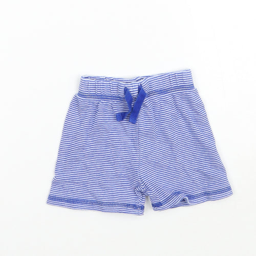 George Boys Blue Striped  Cropped Trousers Size 3-6 Months