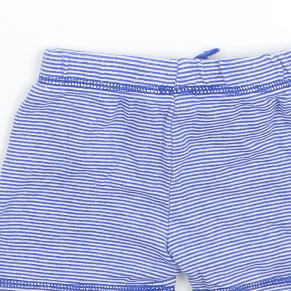 George Boys Blue Striped  Cropped Trousers Size 3-6 Months