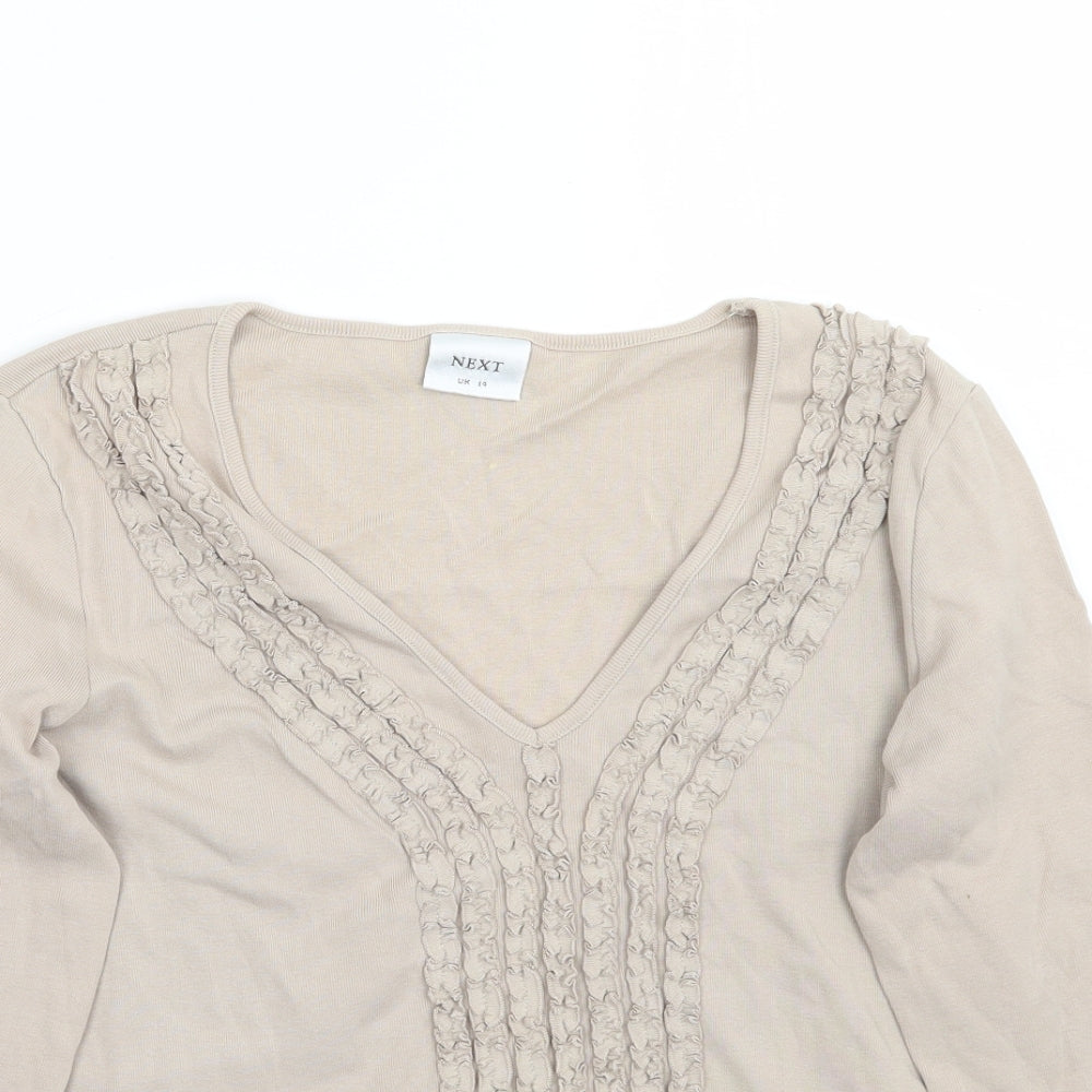 NEXT Womens Beige   Basic T-Shirt Size 14
