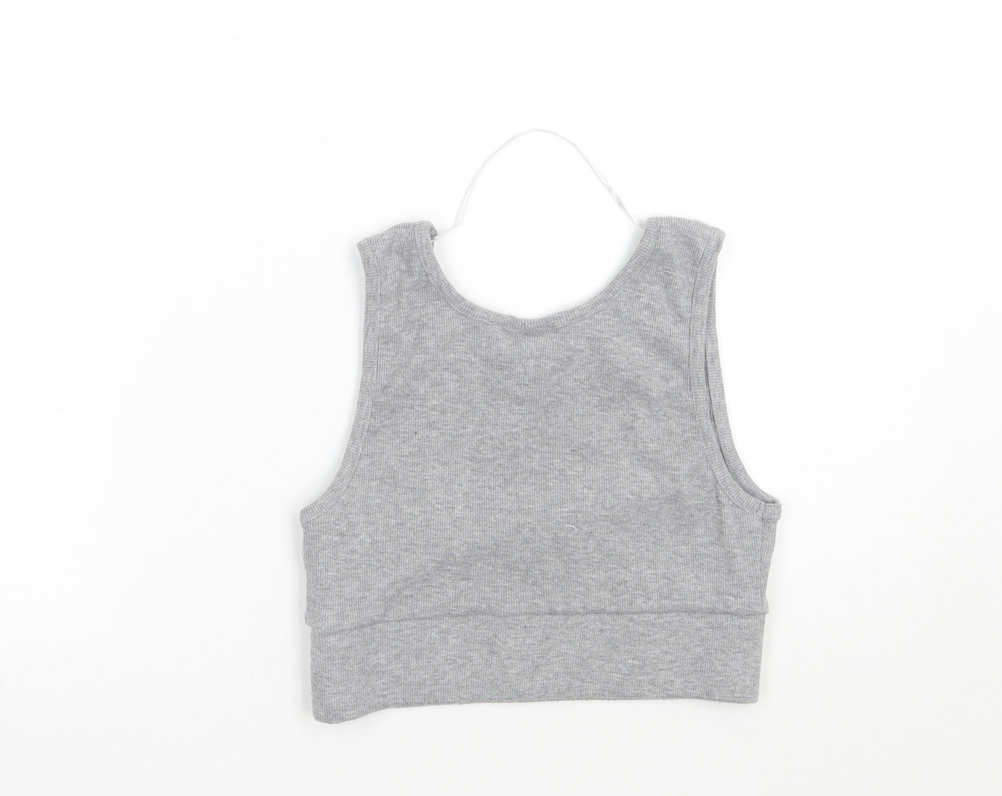 Holyfield Girls Grey   Cropped Tank Size L  - 14 - 16 years