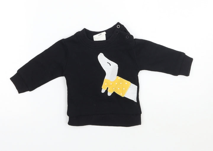 Gem look Baby Black   Pullover Jumper Size 3-6 Months