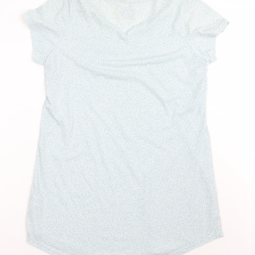 Matalan Womens Blue Geometric  A-Line  Size M