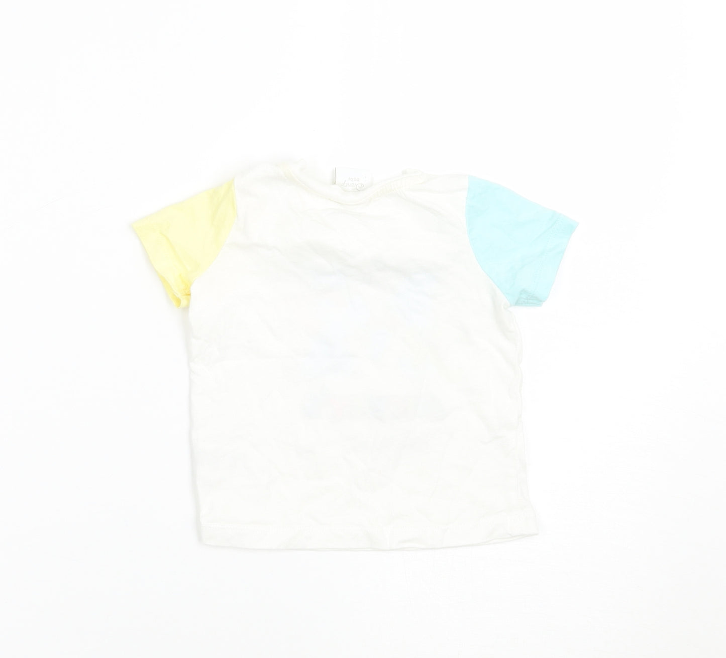 Disney Baby White   Basic T-Shirt Size 6-9 Months  - Mickey and Friends