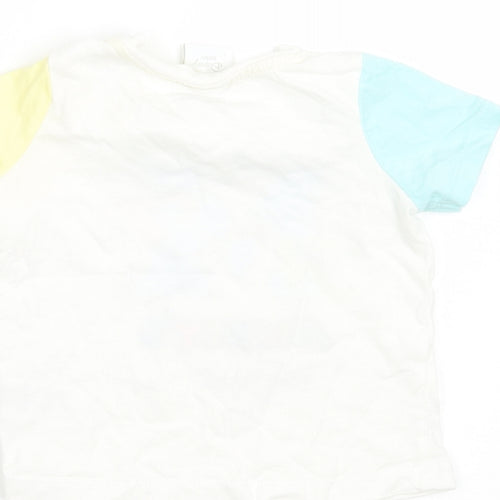 Disney Baby White   Basic T-Shirt Size 6-9 Months  - Mickey and Friends