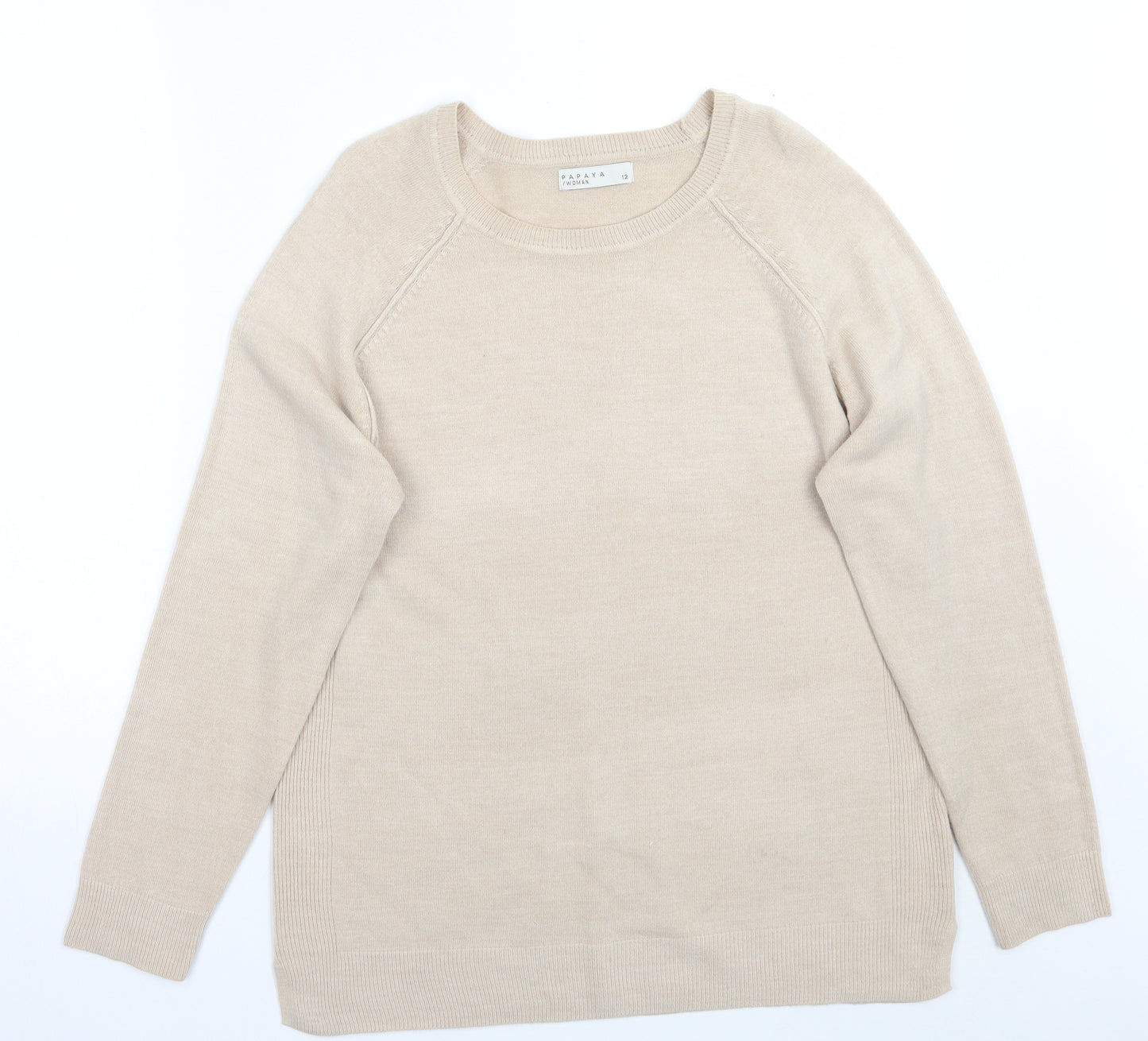 Papaya Womens Beige   Pullover Jumper Size 12