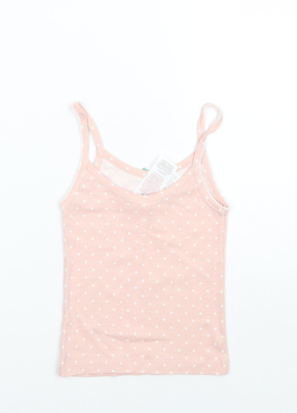 Mini Boden Girls Pink Polka Dot  Basic Tank Size 2-3 Years
