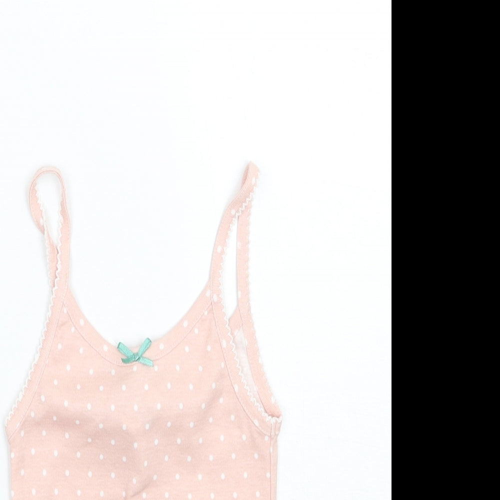 Mini Boden Girls Pink Polka Dot  Basic Tank Size 2-3 Years