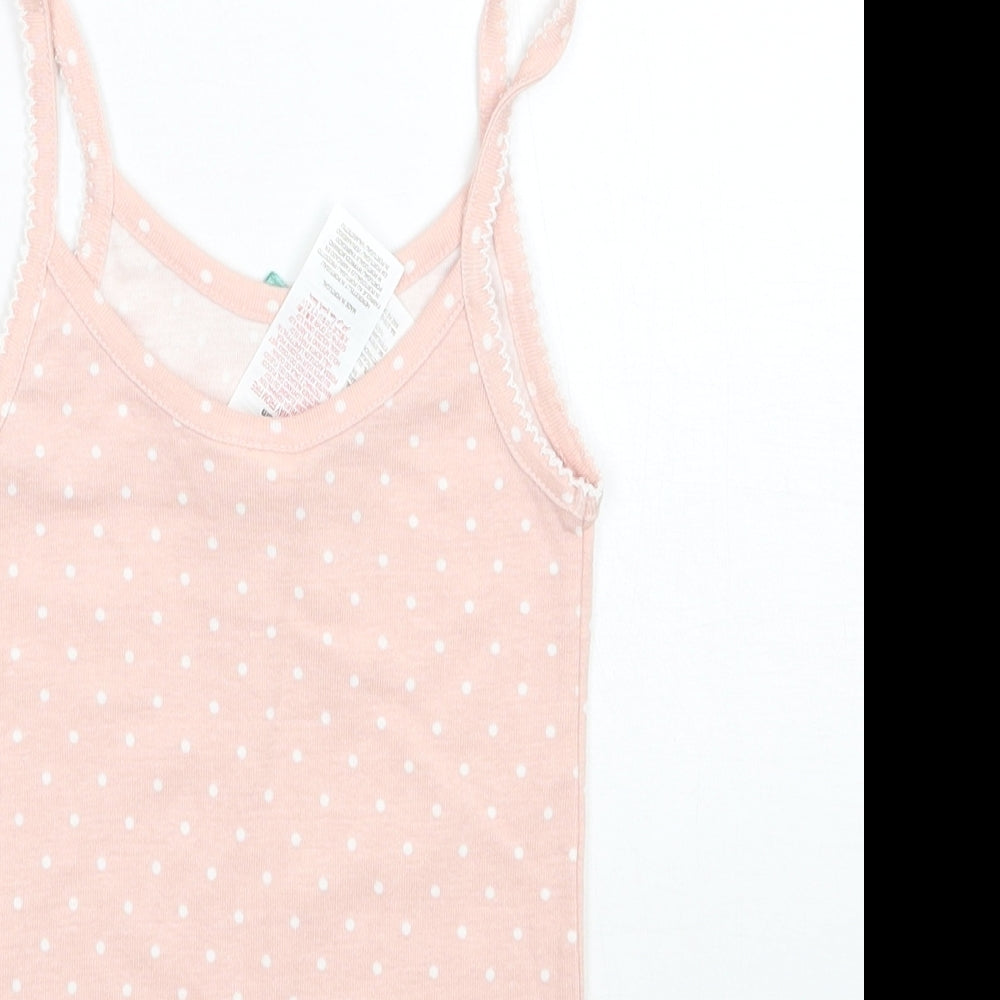 Mini Boden Girls Pink Polka Dot  Basic Tank Size 2-3 Years