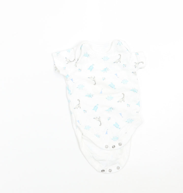 George Baby White Animal Print  Babygrow One-Piece Size 3-6 Months