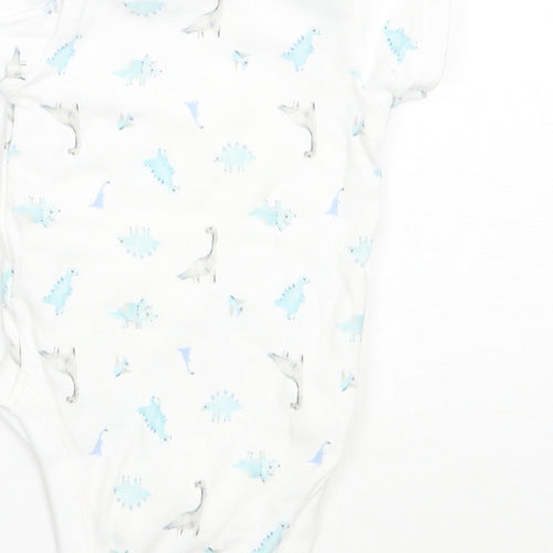 George Baby White Animal Print  Babygrow One-Piece Size 3-6 Months