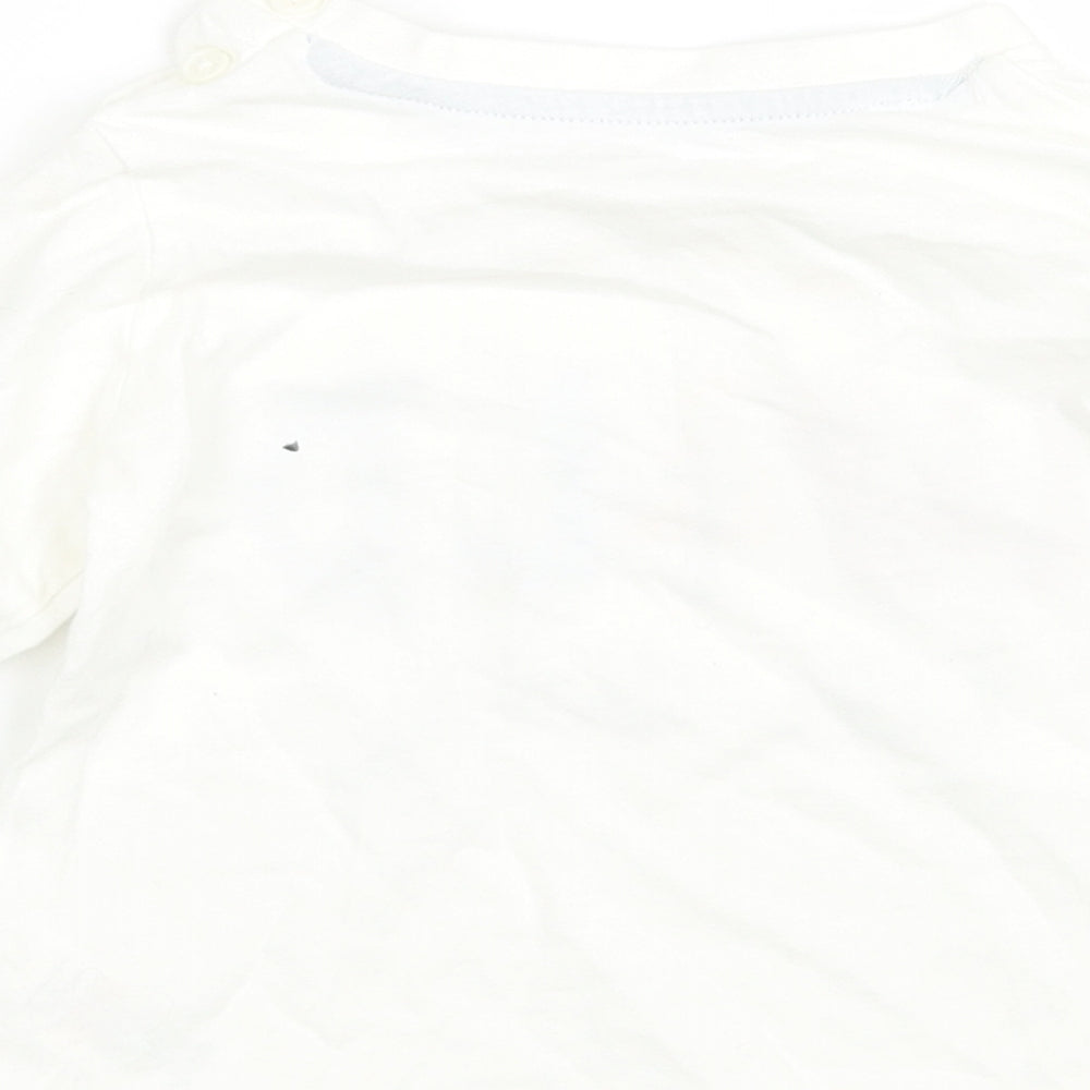 Matalan Girls White   Basic T-Shirt Size 9-12 Months