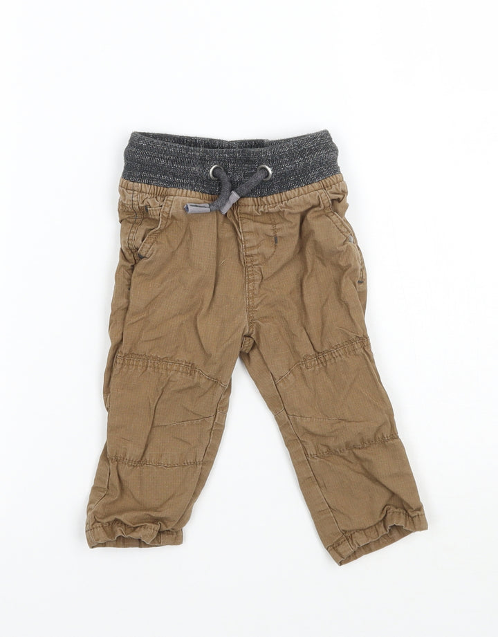 Matalan Boys Brown Cargo Trousers Size 3-6 Months