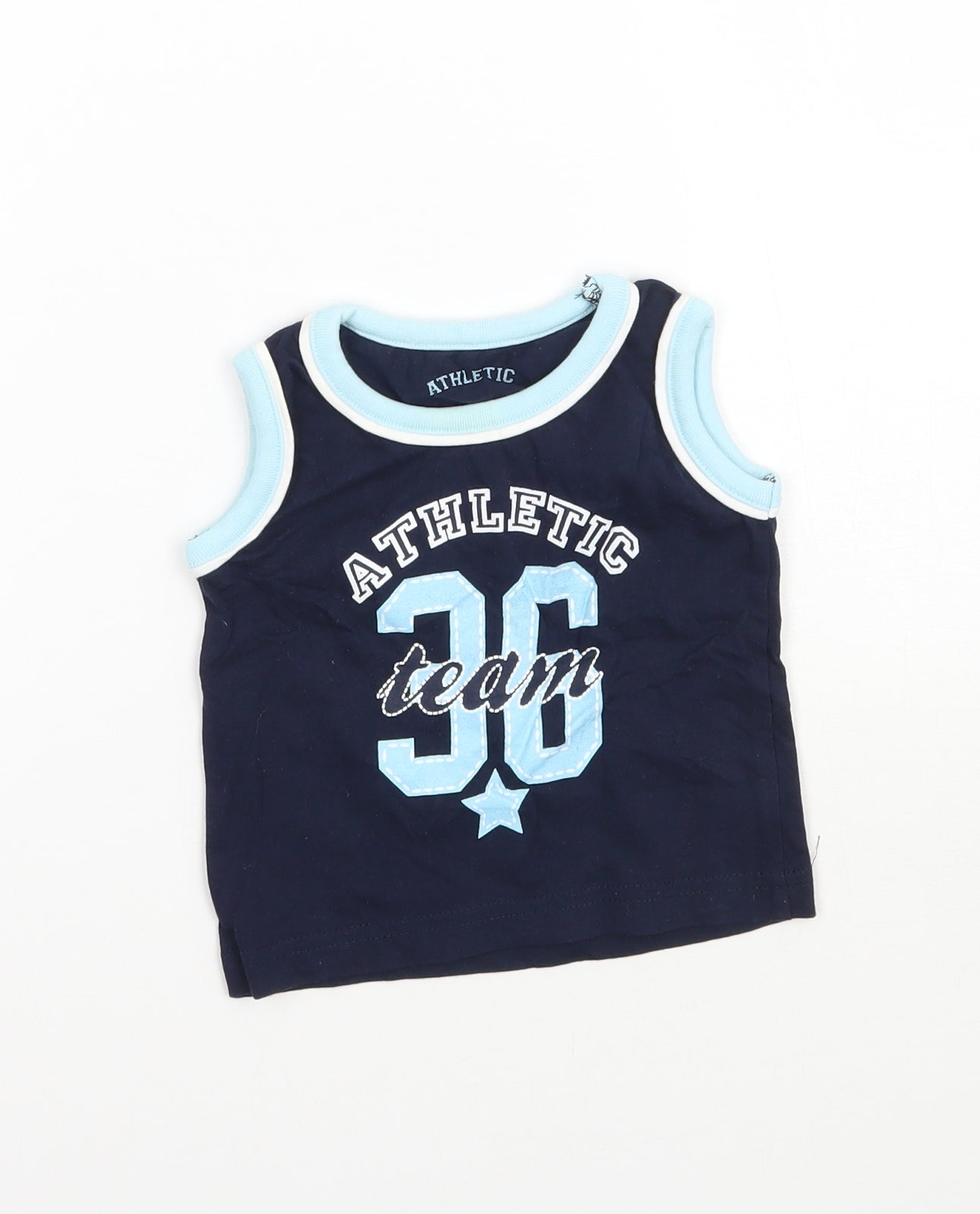 Matalan Boys Blue   Basic Tank Size 3-6 Months
