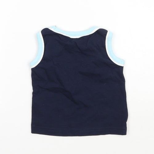 Matalan Boys Blue   Basic Tank Size 3-6 Months