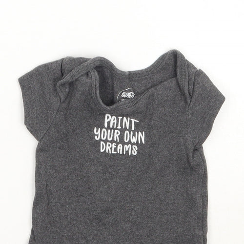Mammas & Pappas Baby Grey   Babygrow One-Piece Size 3-6 Months