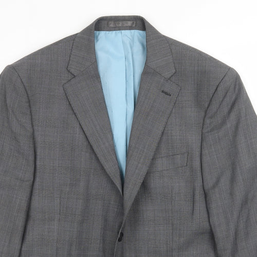 Marks and Spencer Mens Grey Check  Jacket Suit Jacket Size 42