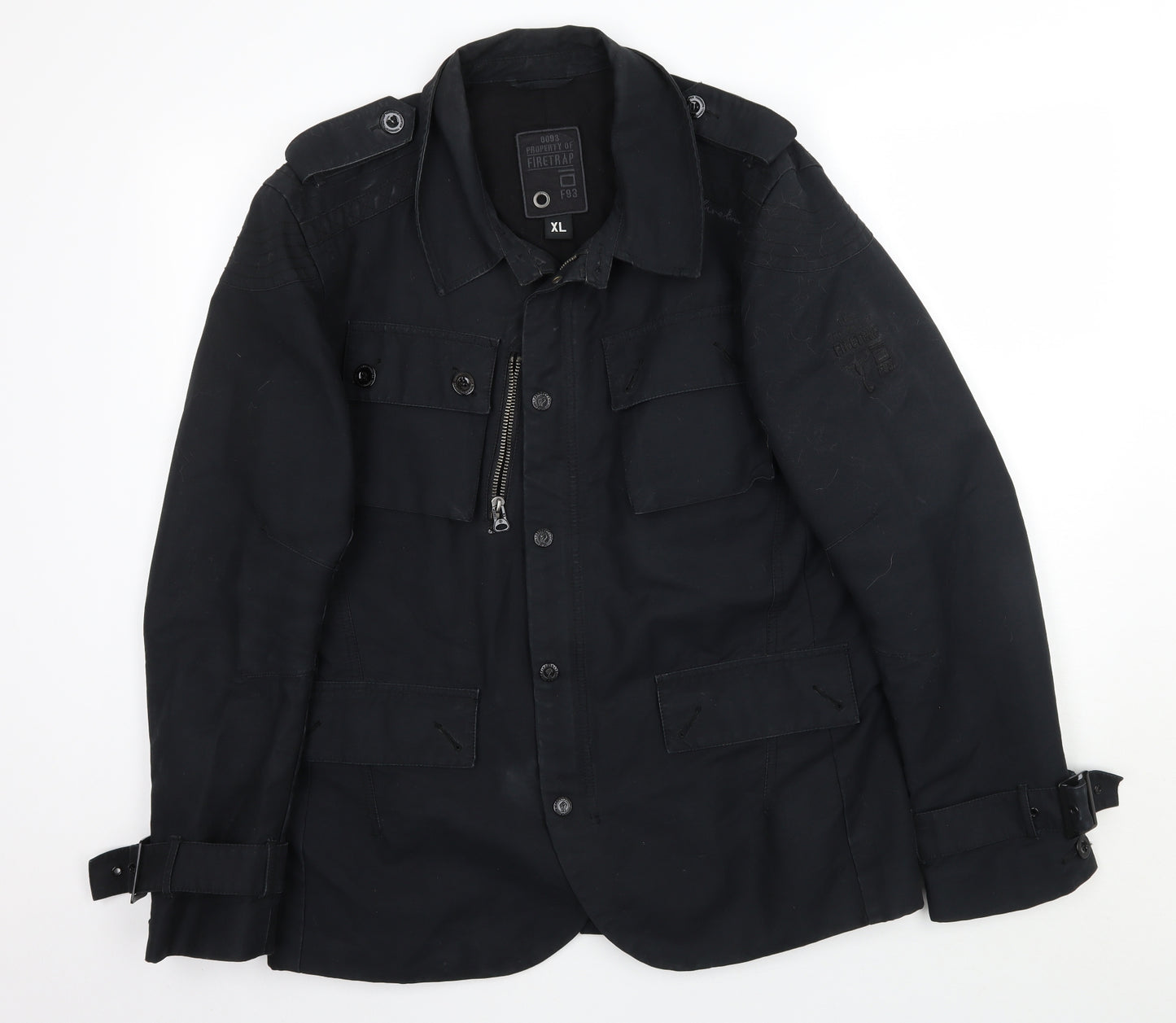 Firetrap Mens Black   Jacket Coat Size XL