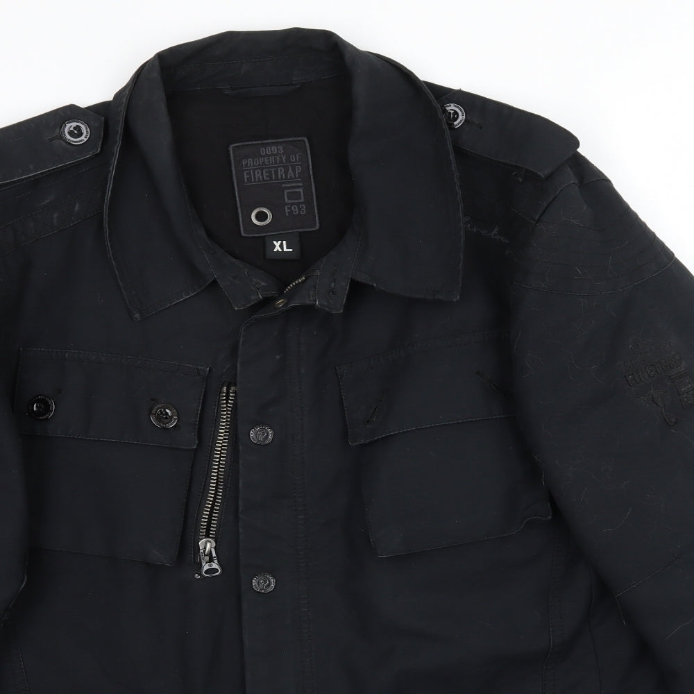 Firetrap Mens Black   Jacket Coat Size XL