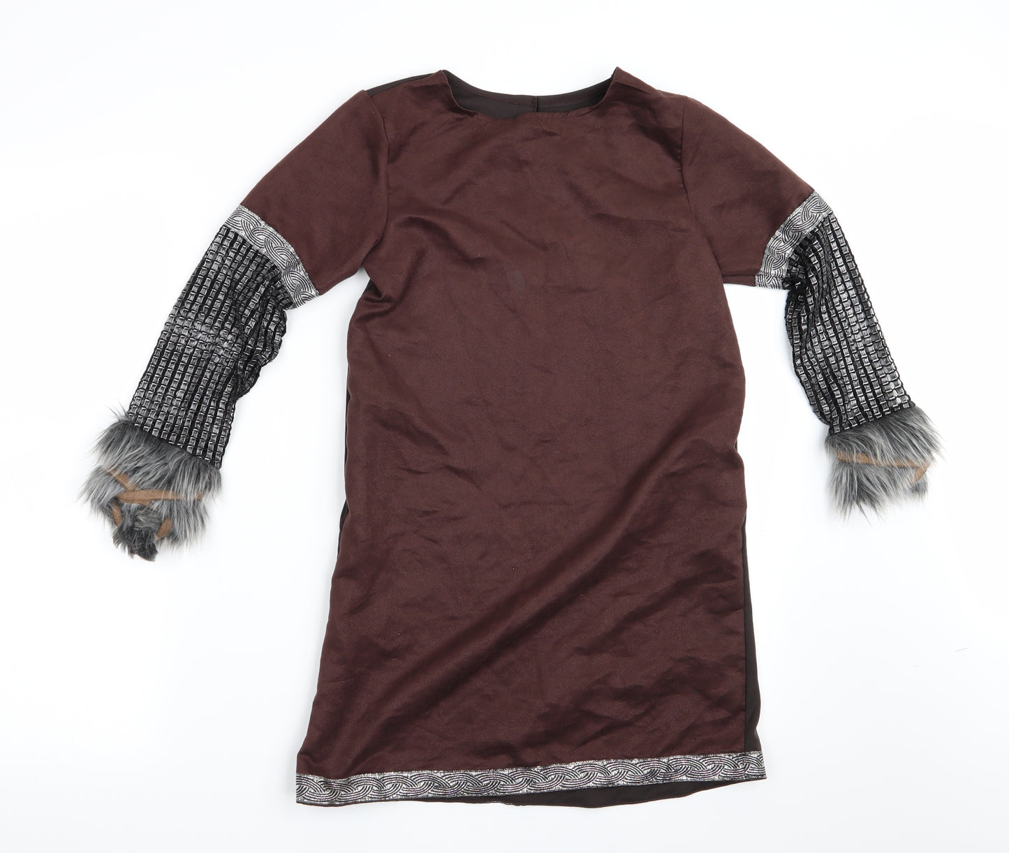 Viking Warrior Boys Brown   Pullover Casual Size 8-9 Years  - Fancy Dress Viking Warrior