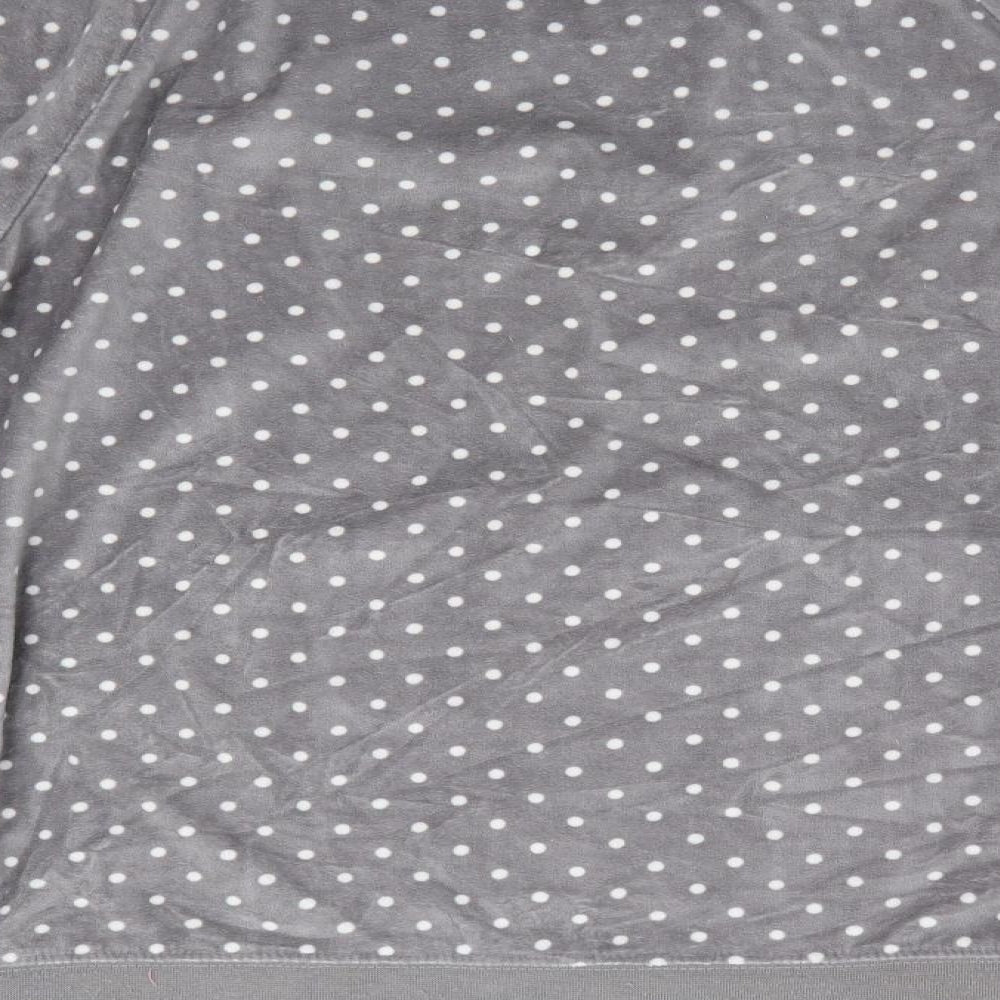 Peacocks Womens Grey Polka Dot   Pyjama Top Size 10  - Bear Face