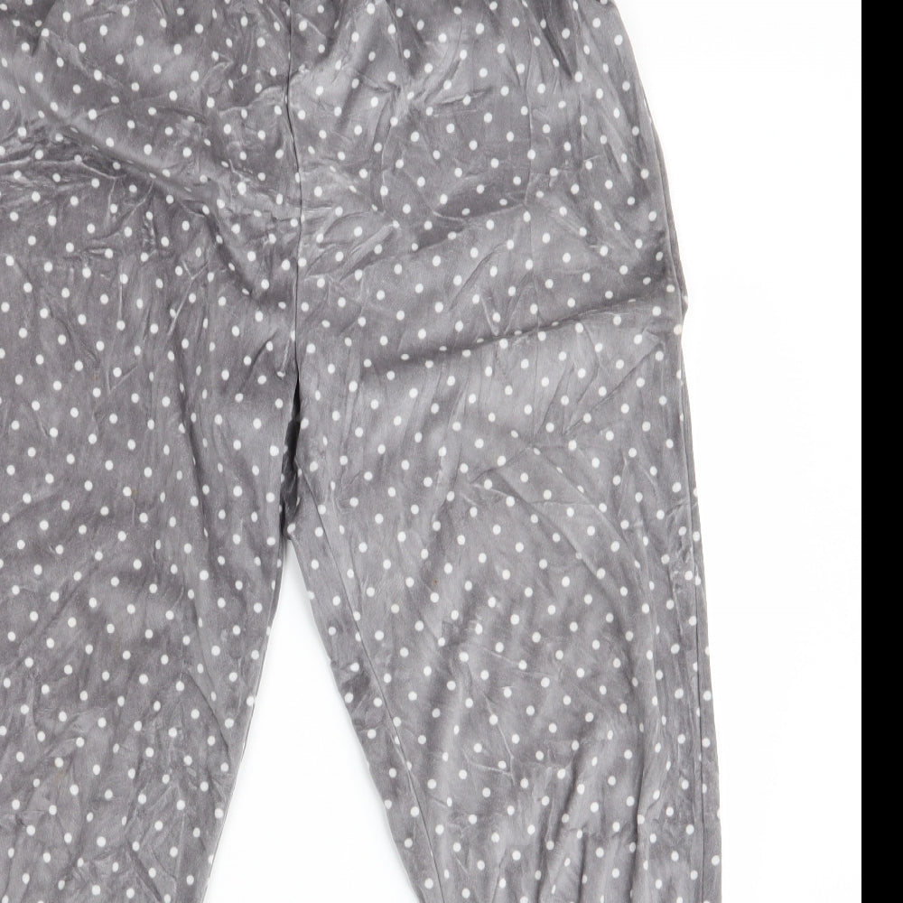 Peacocks Womens Grey Polka Dot   Pyjama Pants Size 10
