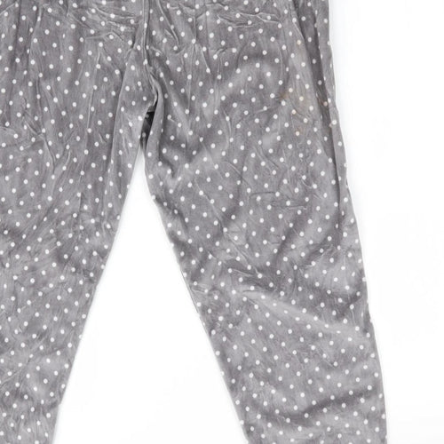 Peacocks Womens Grey Polka Dot   Pyjama Pants Size 10