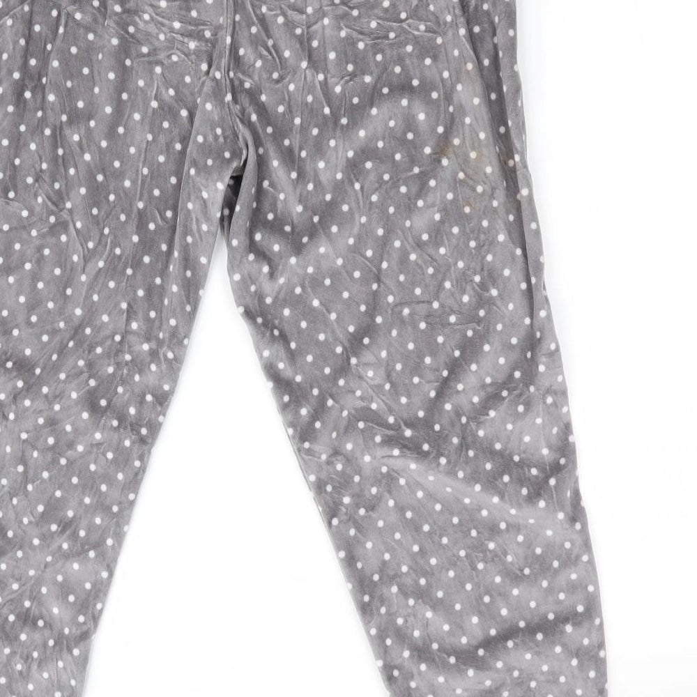 Peacocks Womens Grey Polka Dot   Pyjama Pants Size 10