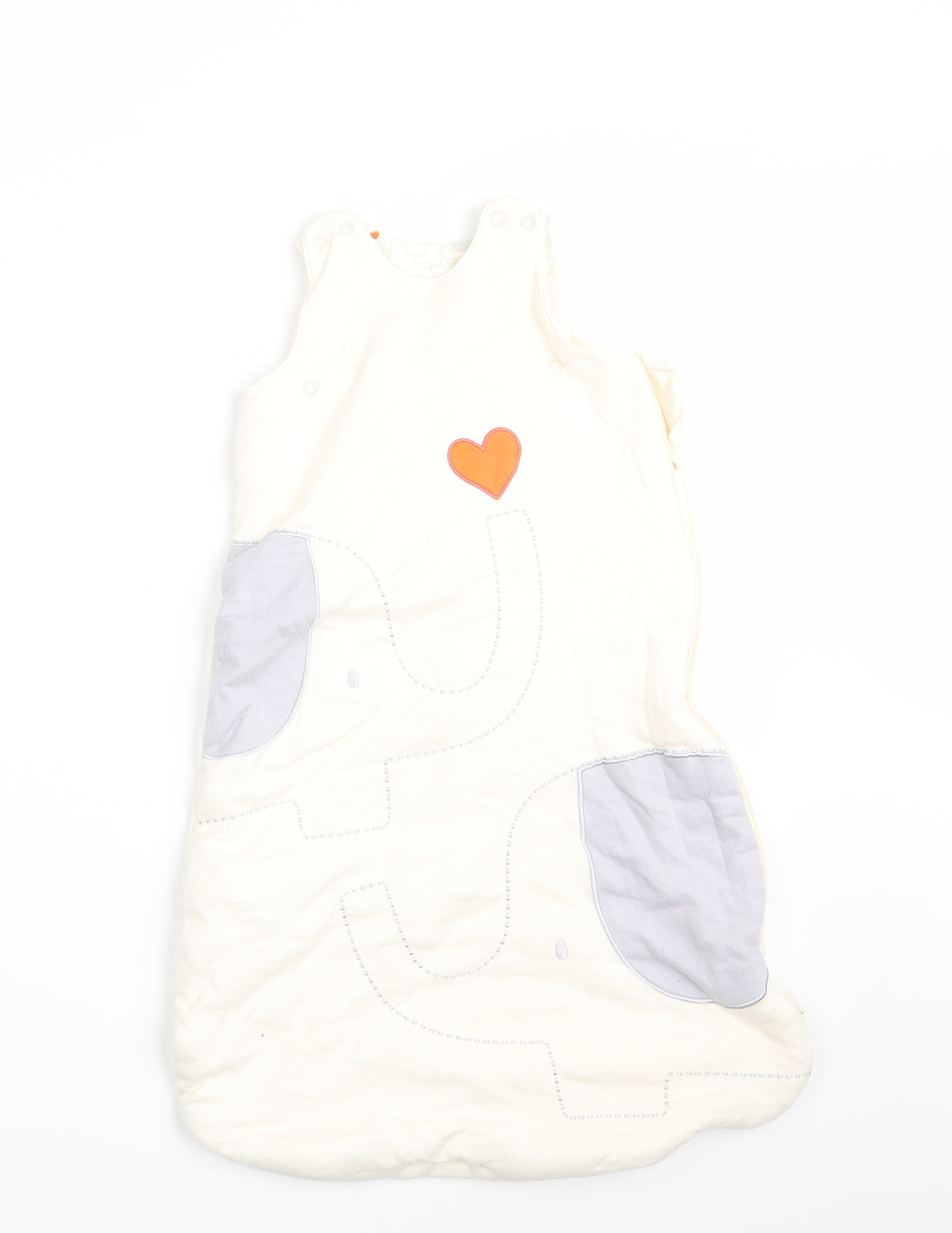 NP Heart Girls Ivory Animal Print  Coverall One-Piece Size 0-3 Months  - Elephant Print