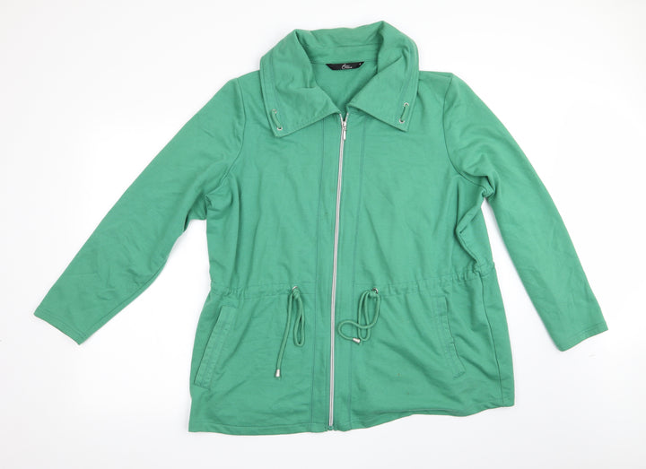 BM Womens Green   Jacket Coat Size XL  - Drawstring waist