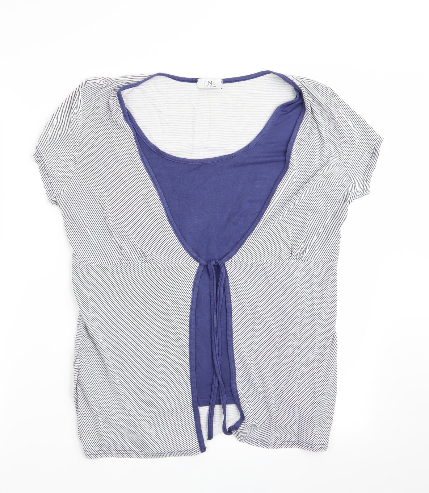 CMD Womenswear Womens Blue Striped  Tunic T-Shirt