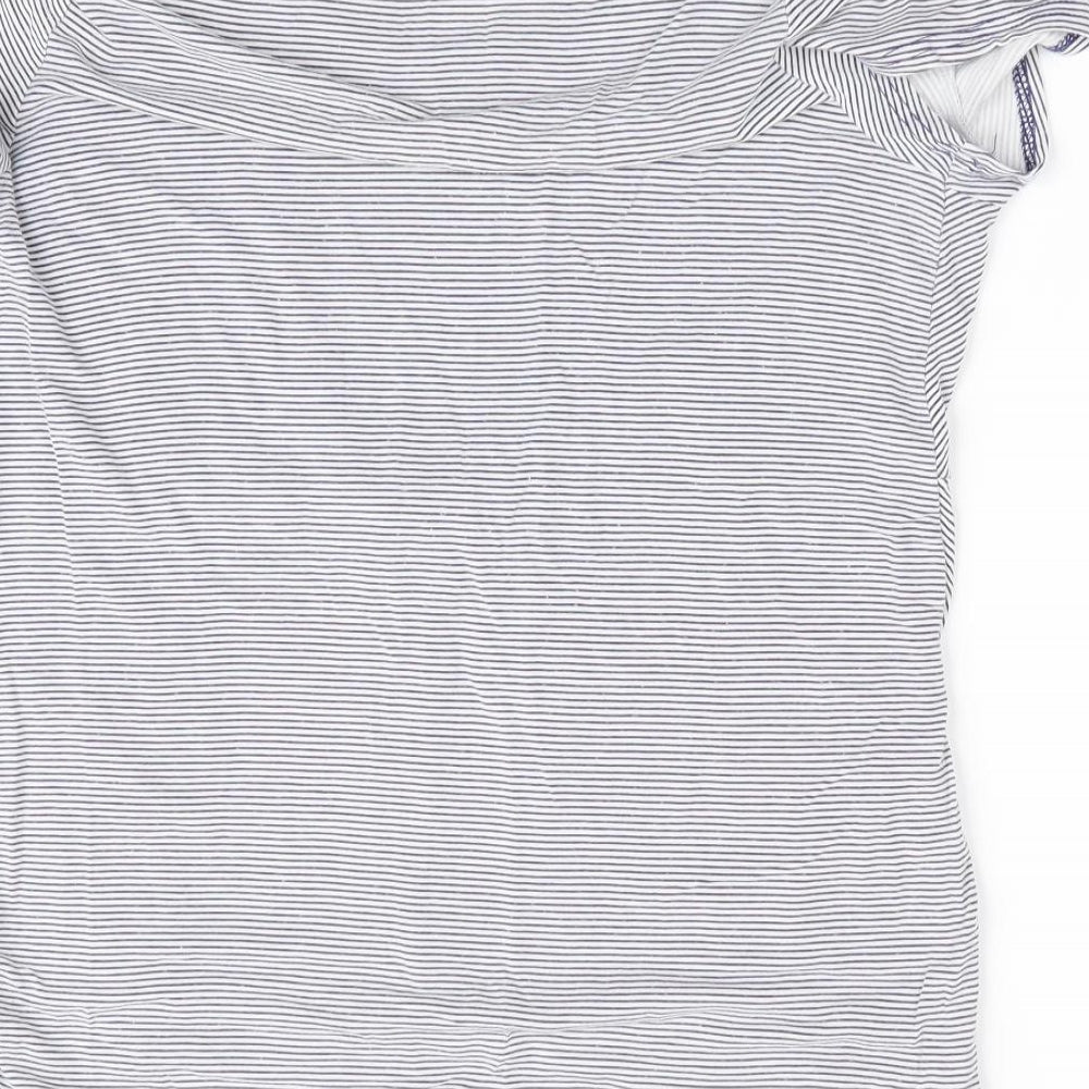 CMD Womenswear Womens Blue Striped  Tunic T-Shirt