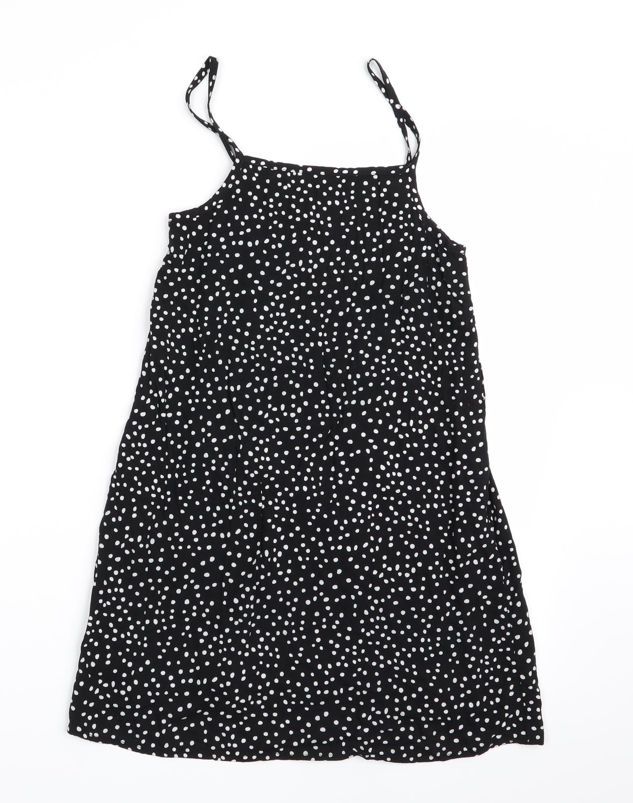 Primark Girls Black Polka Dot  A-Line  Size 10-11 Years