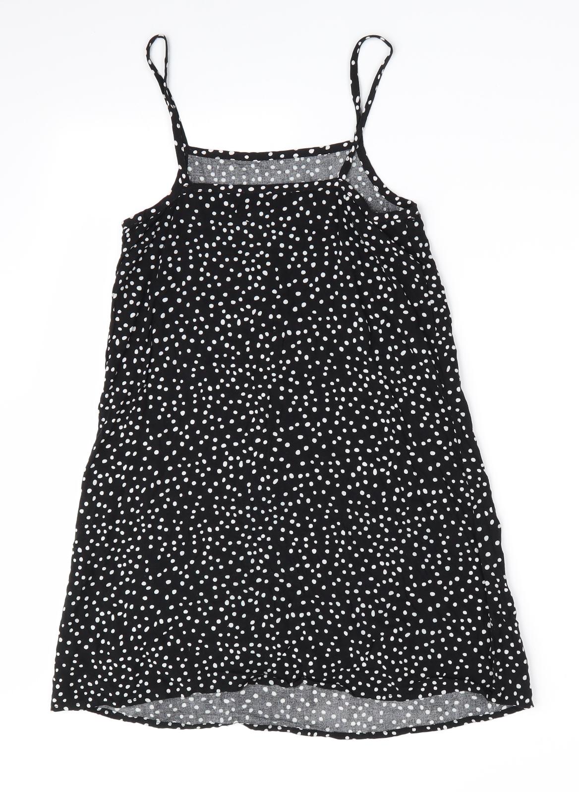 Primark Girls Black Polka Dot  A-Line  Size 10-11 Years