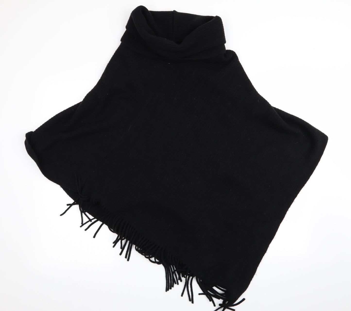 W Collection Womens Black   Overcoat Poncho One Size