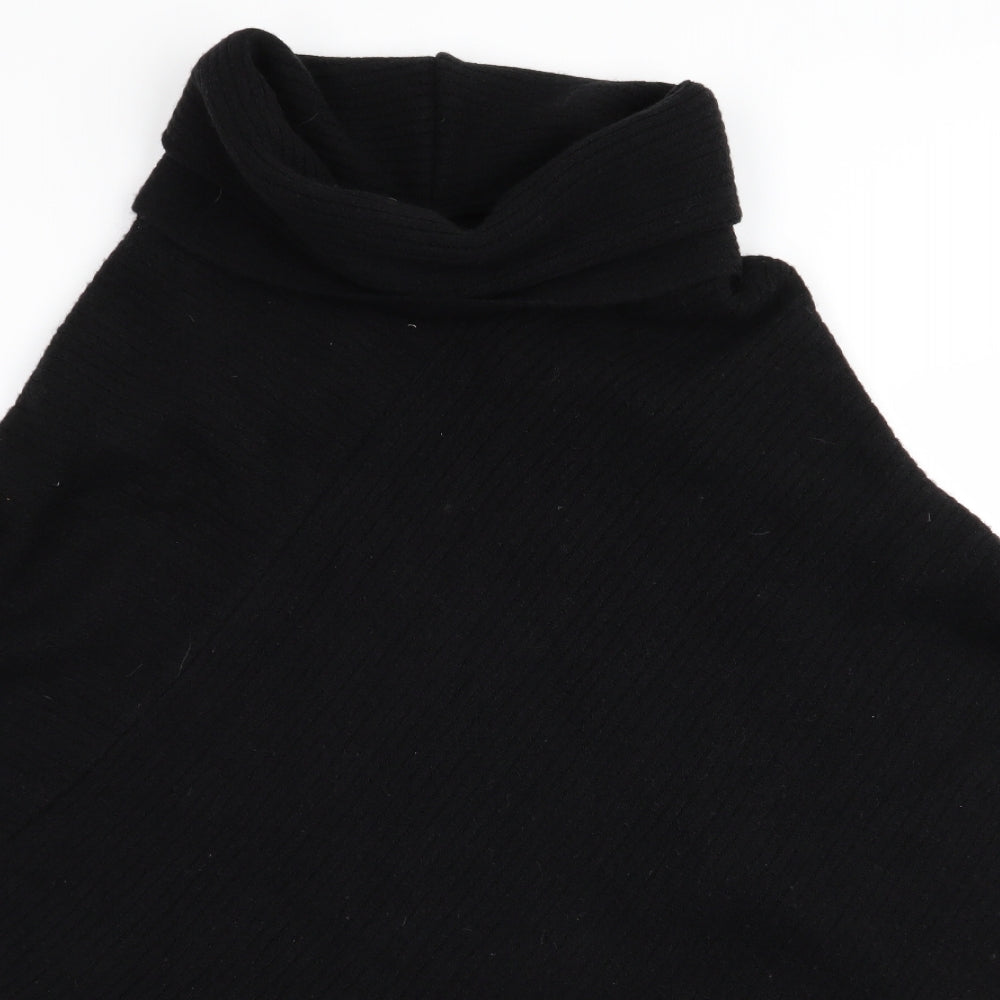 W Collection Womens Black   Overcoat Poncho One Size