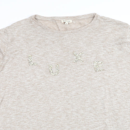 River Island Womens Beige   Pullover Jumper Size 18  - LUXE