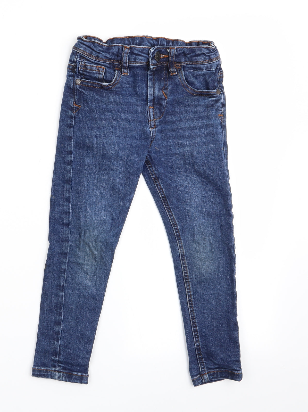 George Girls Blue   Skinny Jeans Size 4-5 Years - elasticated back