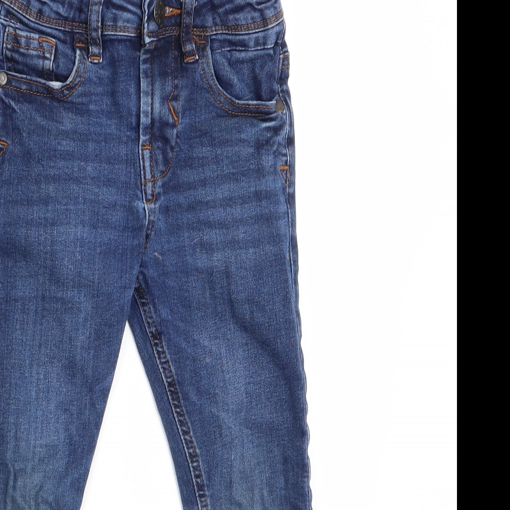 George Girls Blue   Skinny Jeans Size 4-5 Years - elasticated back