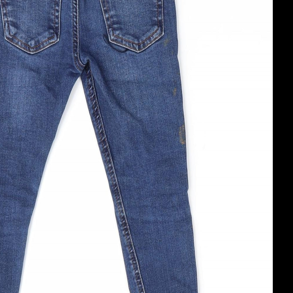 George Girls Blue   Skinny Jeans Size 4-5 Years - elasticated back