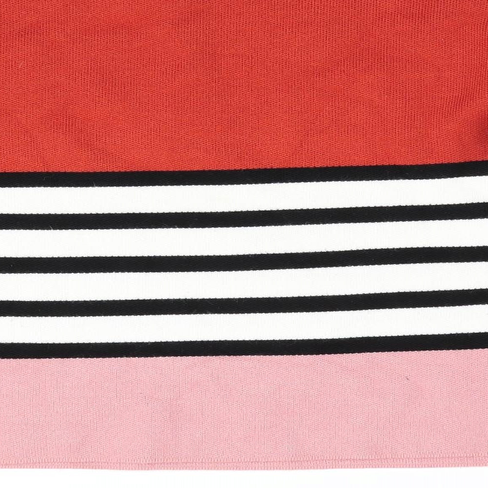 New Look Girls Orange Striped  Pullover Jumper Size 14-15 Years