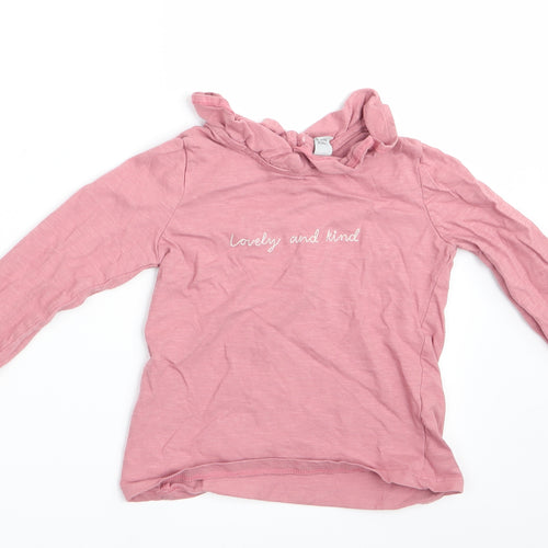 TU Girls Pink   Basic T-Shirt Size 5-6 Years  - Lovely and Kind