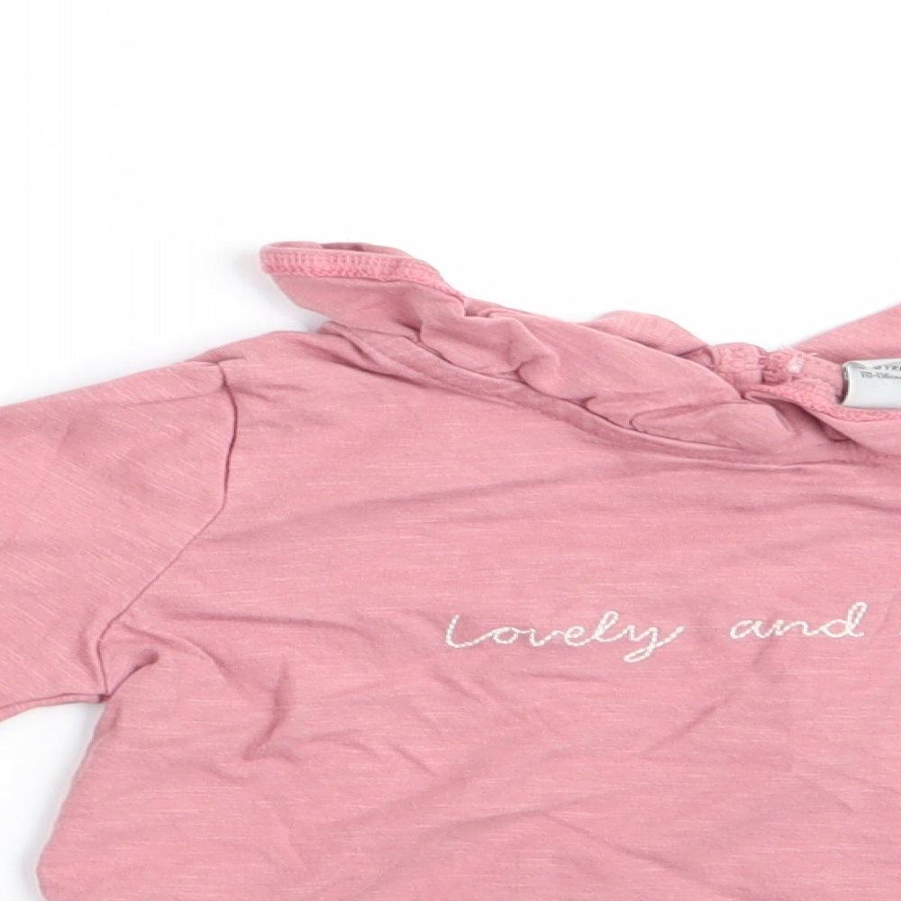 TU Girls Pink   Basic T-Shirt Size 5-6 Years  - Lovely and Kind