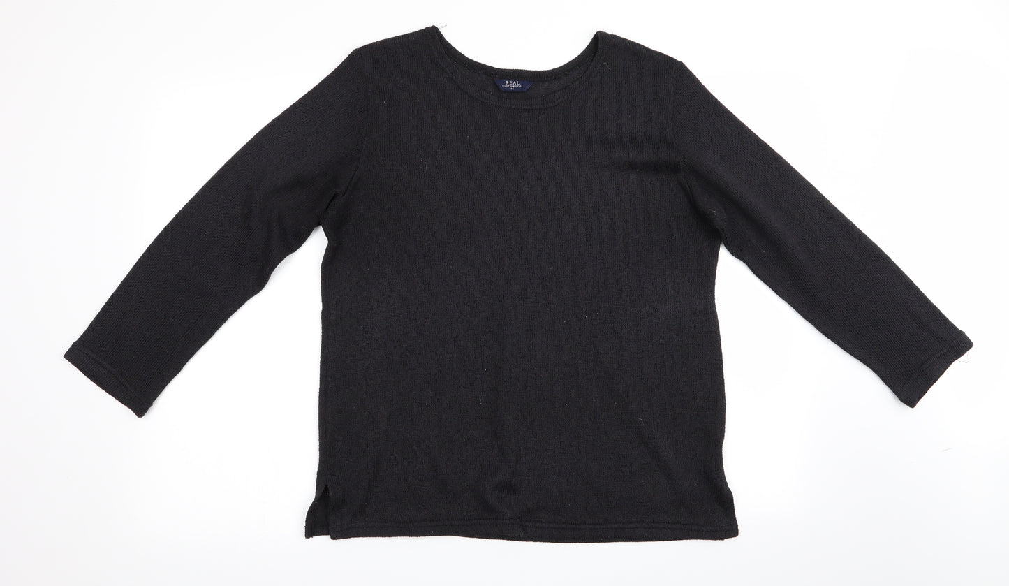 Real Clothing Company Womens Black   Pullover Jumper Size 14