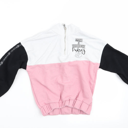 George Girls Pink   Pullover Sweatshirt Size 5-6 Years  - Make a Difference Pudsey