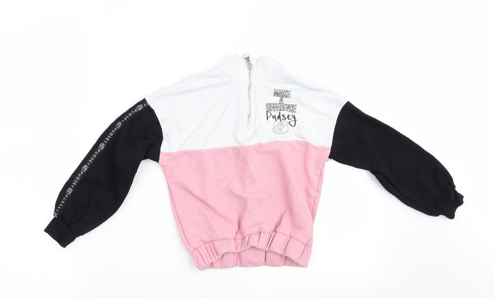 George Girls Pink Pullover Sweatshirt Size 5-6 Years - Make a Difference Pudsey
