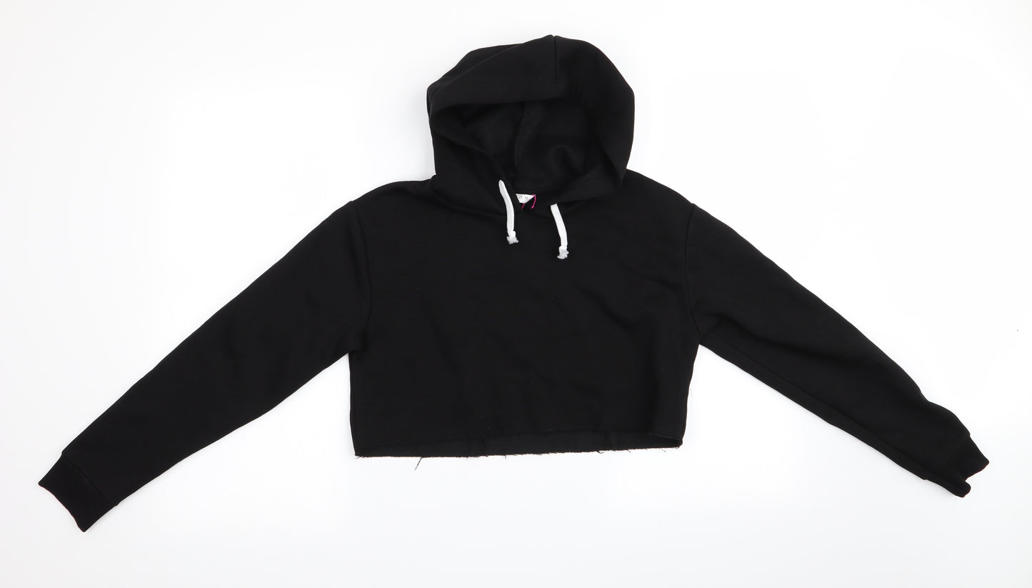 candy courture Girls Black   Pullover Hoodie Size 13 Years  - Cropped